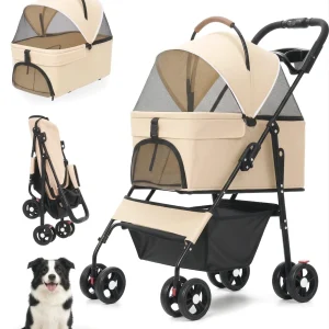 2-in-1Pet Stroller for Small Dogs Cats